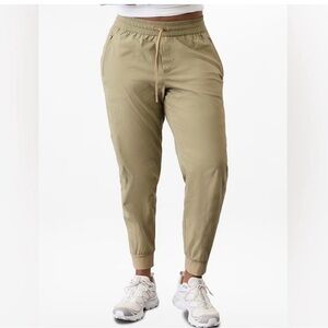 Athleta Flax Trekkie Joggers Size Small Lightweight Athletic Pants Neutral